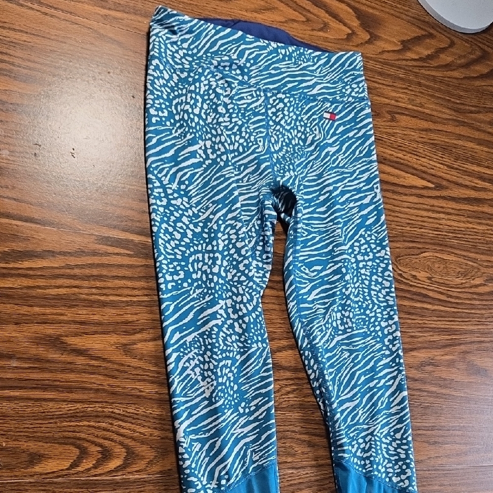 Tommy Hilfiger Sport Leggings – Women’s Medium – Blue Animal Print